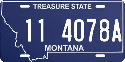 MT license plate 114078A