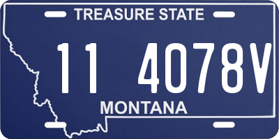 MT license plate 114078V