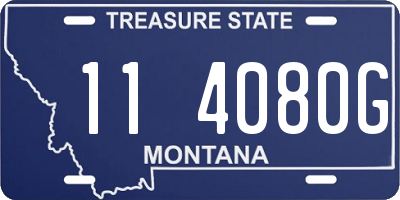 MT license plate 114080G