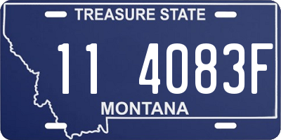 MT license plate 114083F