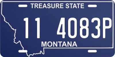 MT license plate 114083P