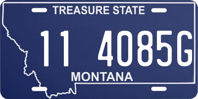 MT license plate 114085G
