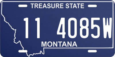 MT license plate 114085W