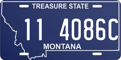 MT license plate 114086C