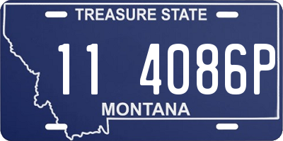 MT license plate 114086P