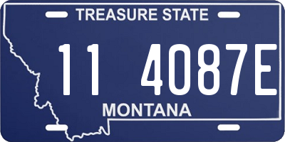 MT license plate 114087E