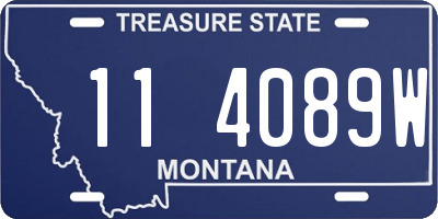 MT license plate 114089W