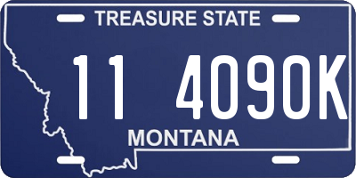 MT license plate 114090K