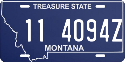 MT license plate 114094Z