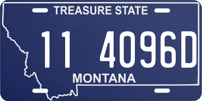 MT license plate 114096D