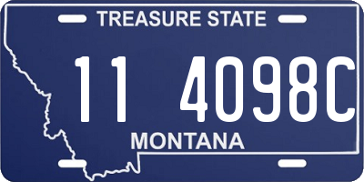 MT license plate 114098C