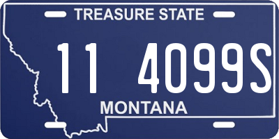 MT license plate 114099S