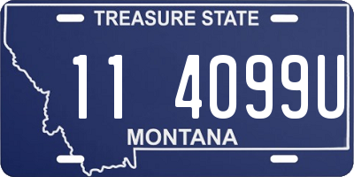 MT license plate 114099U