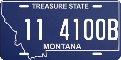 MT license plate 114100B