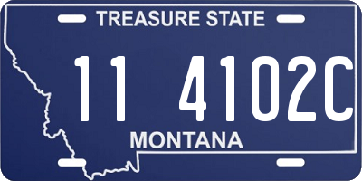 MT license plate 114102C