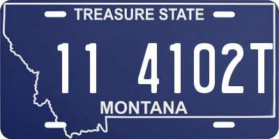 MT license plate 114102T