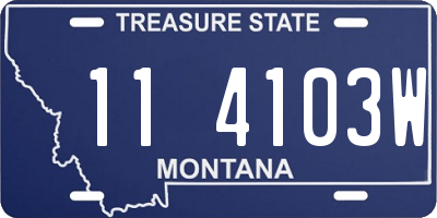 MT license plate 114103W