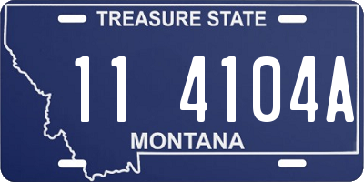 MT license plate 114104A