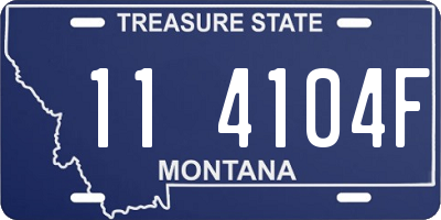 MT license plate 114104F