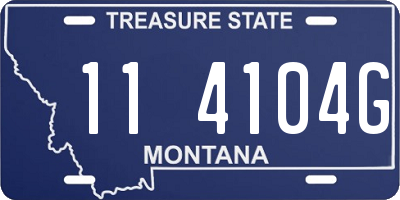 MT license plate 114104G