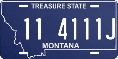 MT license plate 114111J