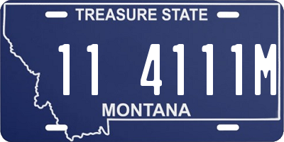 MT license plate 114111M