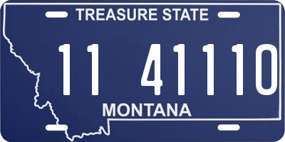 MT license plate 114111O