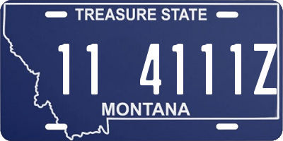 MT license plate 114111Z