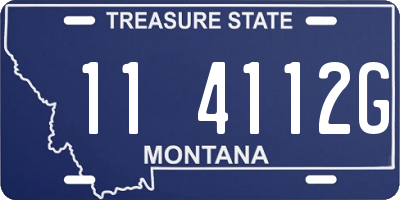 MT license plate 114112G