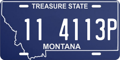 MT license plate 114113P