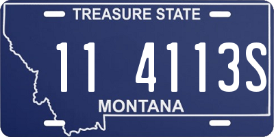 MT license plate 114113S