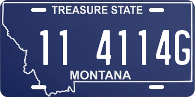 MT license plate 114114G