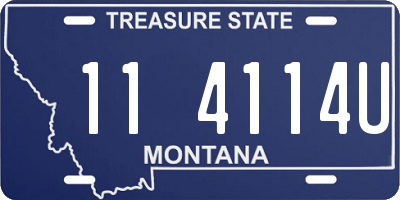 MT license plate 114114U