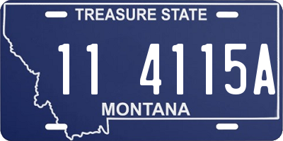 MT license plate 114115A