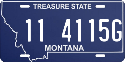 MT license plate 114115G