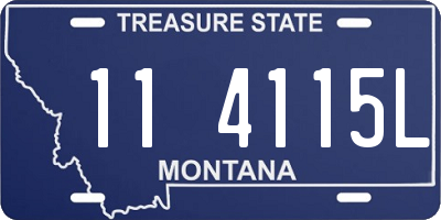 MT license plate 114115L