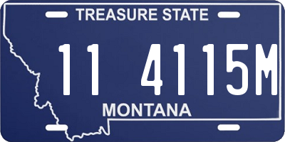 MT license plate 114115M
