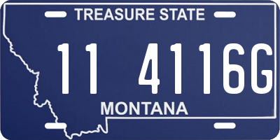 MT license plate 114116G