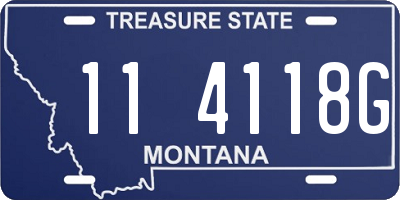 MT license plate 114118G