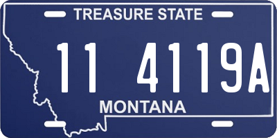 MT license plate 114119A
