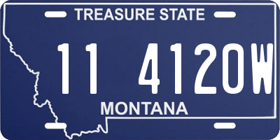 MT license plate 114120W