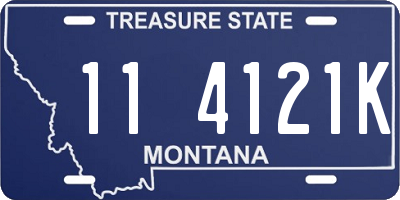 MT license plate 114121K