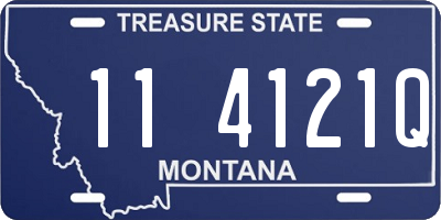 MT license plate 114121Q