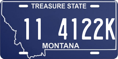 MT license plate 114122K