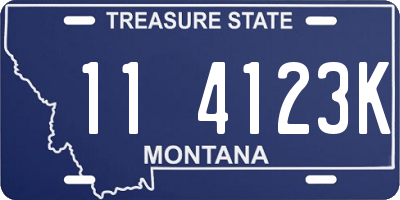 MT license plate 114123K