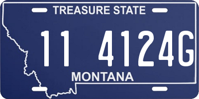 MT license plate 114124G