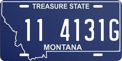 MT license plate 114131G