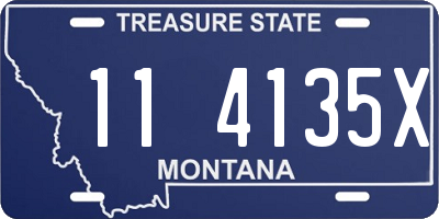 MT license plate 114135X