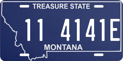 MT license plate 114141E