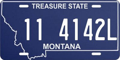 MT license plate 114142L